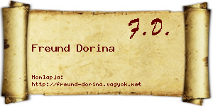 Freund Dorina névjegykártya