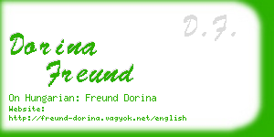 dorina freund business card